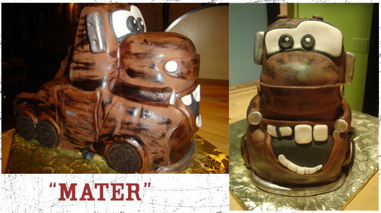 mater. cars cake. boulder colorado. pearl street. custom cakes